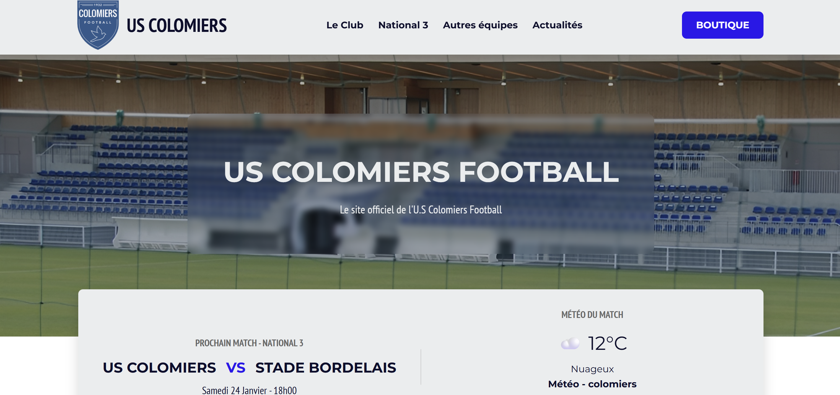Capture d'écran d'un site web.